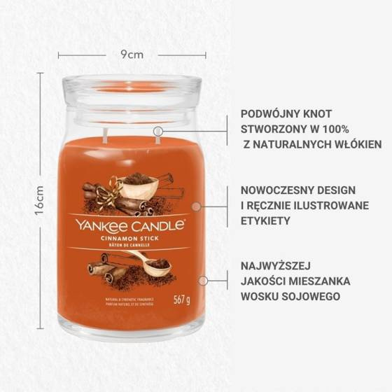 ŚWIECA SIGNATURE DUŻA CINNAMON STICK