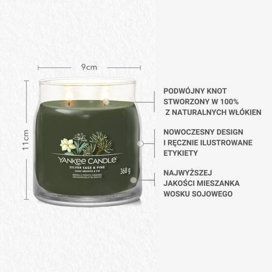ŚWIECA SIGNATURE ŚREDNIA SILVER SAGE & PINE