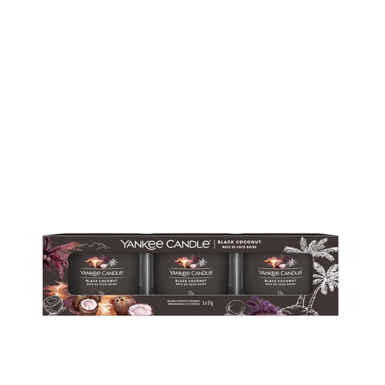 ŚWIECE MINI 3 PACK BLACK COCONUT
