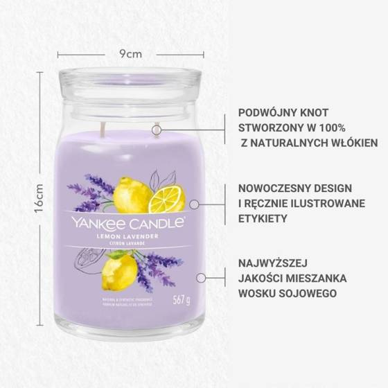 ŚWIECA SIGNATURE DUŻA LEMON LAVENDER
