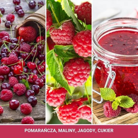 ŚWIECA SIGNATURE ŚREDNIA RED RASPBERRY