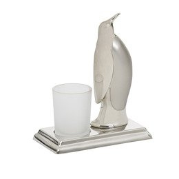 ŚWIECZNIK NA SAMPLER SILVER PENGUINS