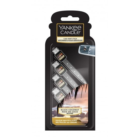 CAR VENT STICK BLACK COCONUT - 4 SZT