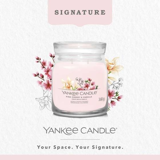 ŚWIECA SIGNATURE ŚREDNIA PINK CHERRY & VANILLA