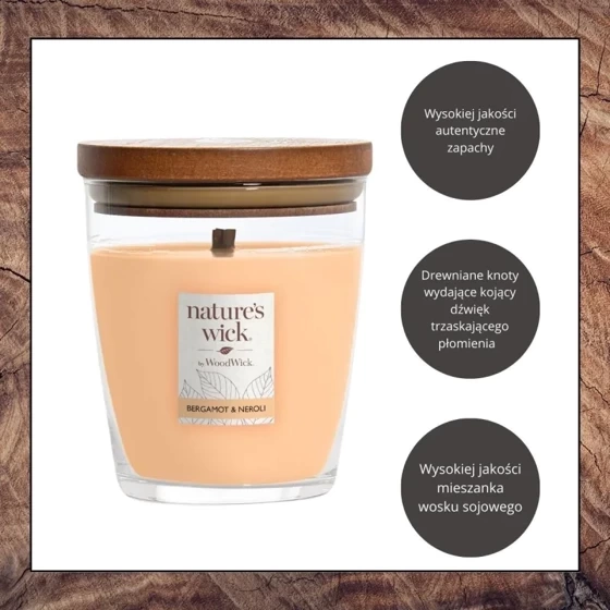 ŚWIECA ŚREDNIA BERGAMOT & NEROLI