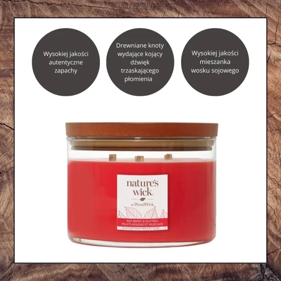 ŚWIECA DUŻA REDBERRY & NUTMEG
