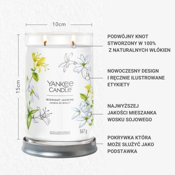 TUMBLER DUŻY Z 2 KNOTAMI MIDNIGHT JASMINE