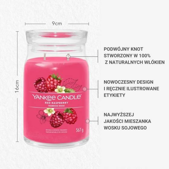 ŚWIECA SIGNATURE DUŻA RED RASPBERRY