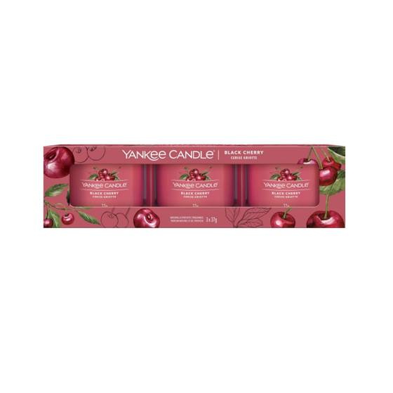 ŚWIECE MINI 3 PACK BLACK CHERRY