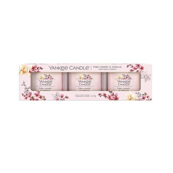 ŚWIECE MINI 3 PACK PINK CHERRY & VANILLA