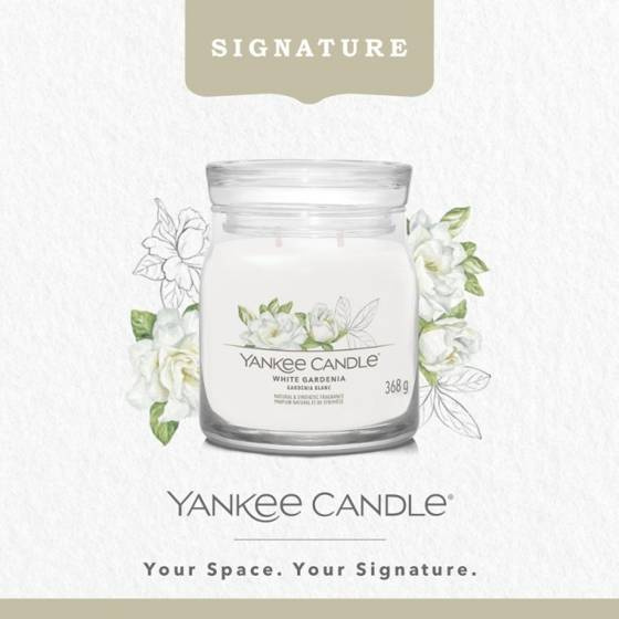 ŚWIECA SIGNATURE ŚREDNIA WHITE GARDENIA
